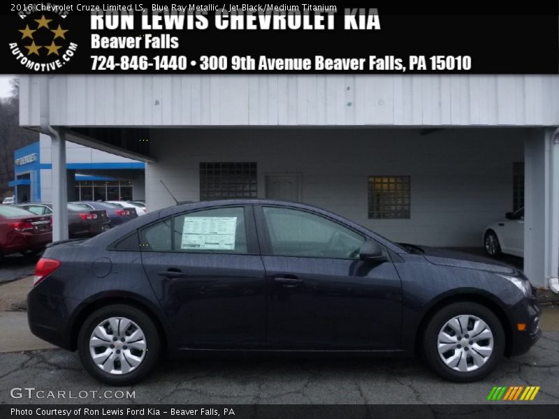 Blue Ray Metallic / Jet Black/Medium Titanium 2016 Chevrolet Cruze Limited LS