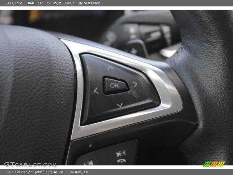 Ingot Silver / Charcoal Black 2014 Ford Fusion Titanium