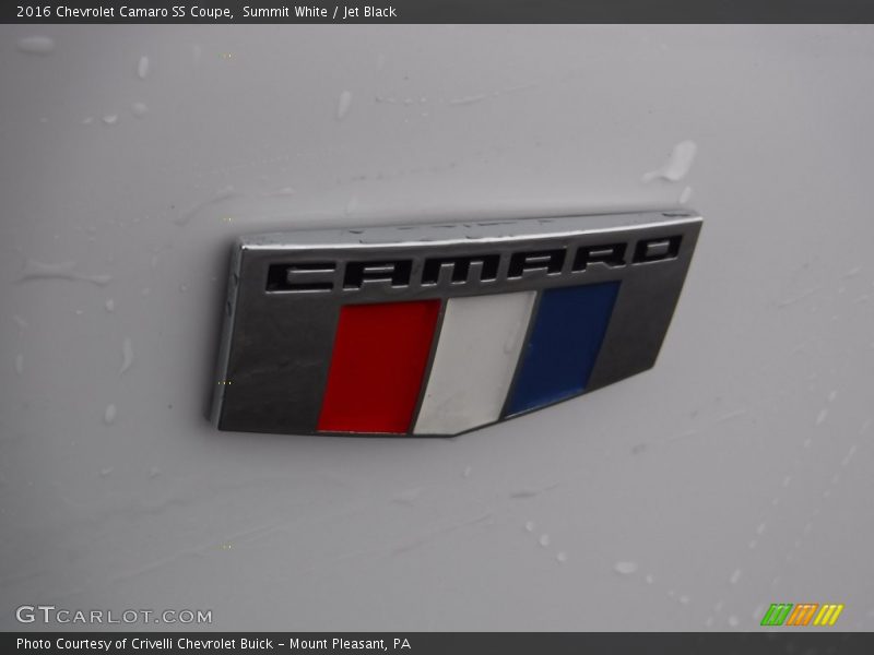 Summit White / Jet Black 2016 Chevrolet Camaro SS Coupe