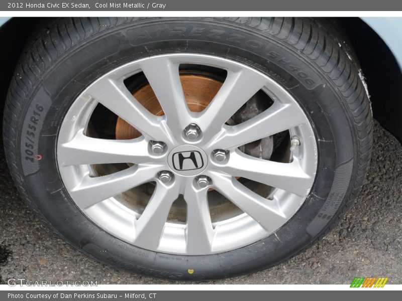 Cool Mist Metallic / Gray 2012 Honda Civic EX Sedan