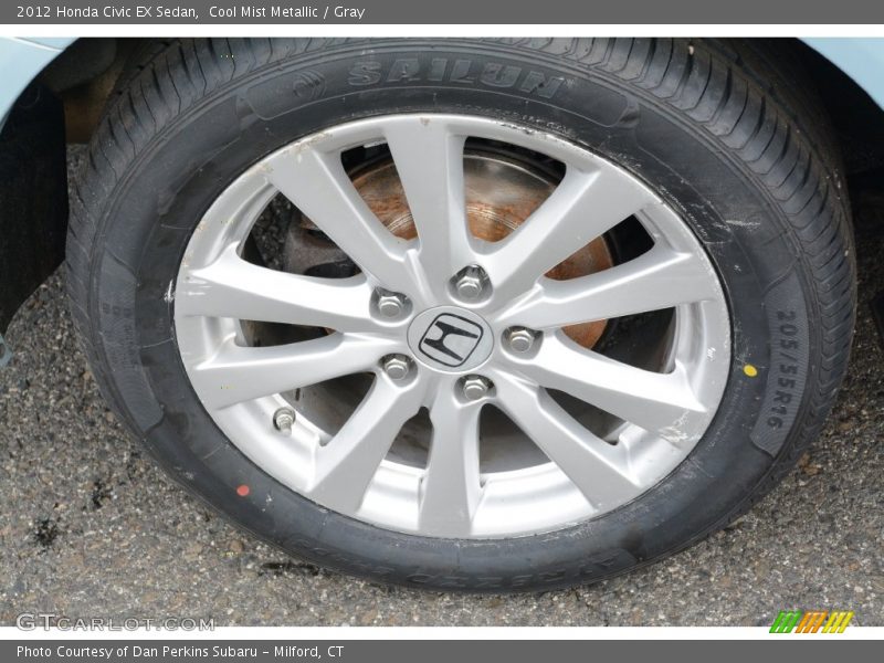 Cool Mist Metallic / Gray 2012 Honda Civic EX Sedan