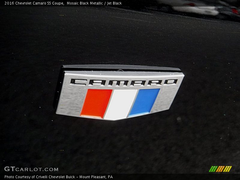 Mosaic Black Metallic / Jet Black 2016 Chevrolet Camaro SS Coupe