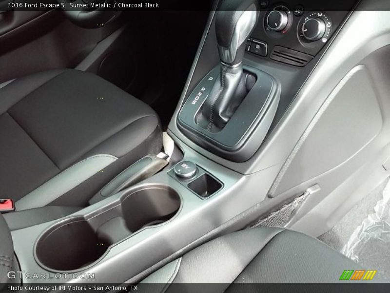 Sunset Metallic / Charcoal Black 2016 Ford Escape S