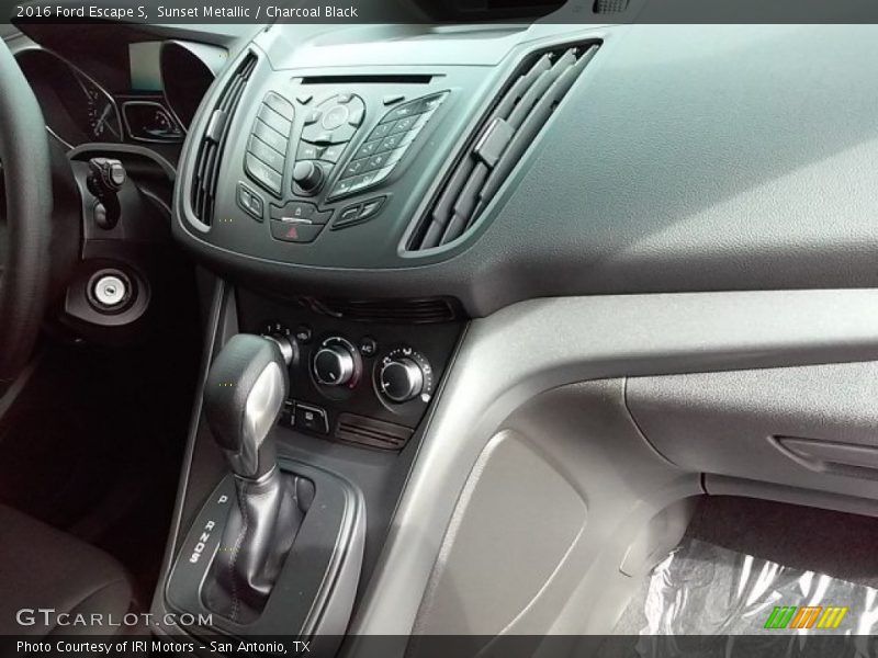 Sunset Metallic / Charcoal Black 2016 Ford Escape S