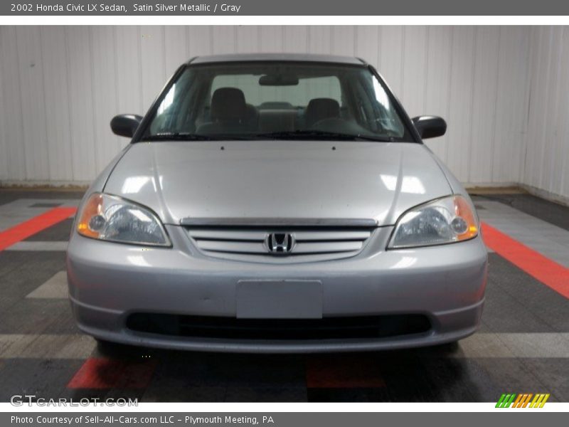 Satin Silver Metallic / Gray 2002 Honda Civic LX Sedan