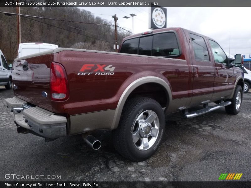 Dark Copper Metallic / Tan 2007 Ford F250 Super Duty King Ranch Crew Cab 4x4