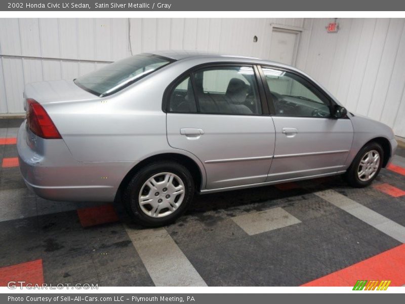 Satin Silver Metallic / Gray 2002 Honda Civic LX Sedan