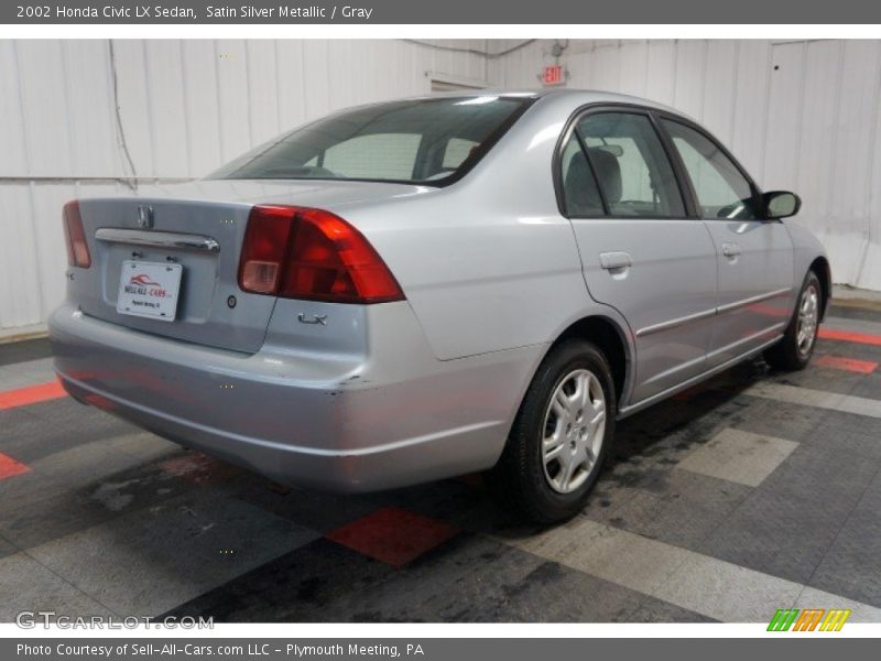 Satin Silver Metallic / Gray 2002 Honda Civic LX Sedan