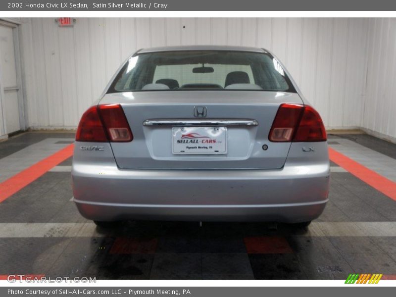 Satin Silver Metallic / Gray 2002 Honda Civic LX Sedan