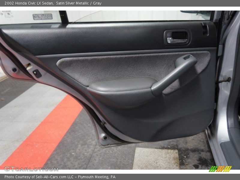 Satin Silver Metallic / Gray 2002 Honda Civic LX Sedan
