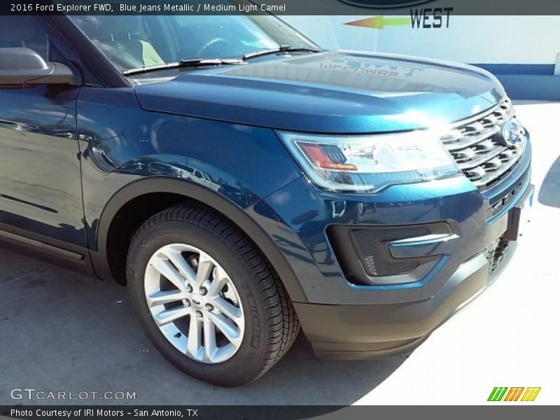 Blue Jeans Metallic / Medium Light Camel 2016 Ford Explorer FWD