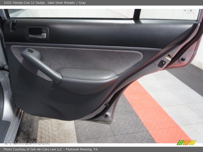 Satin Silver Metallic / Gray 2002 Honda Civic LX Sedan