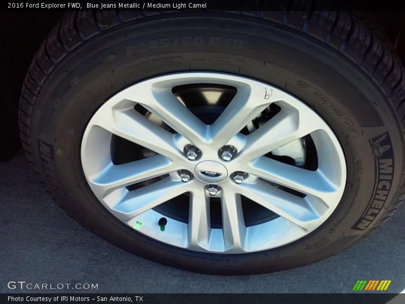 Blue Jeans Metallic / Medium Light Camel 2016 Ford Explorer FWD