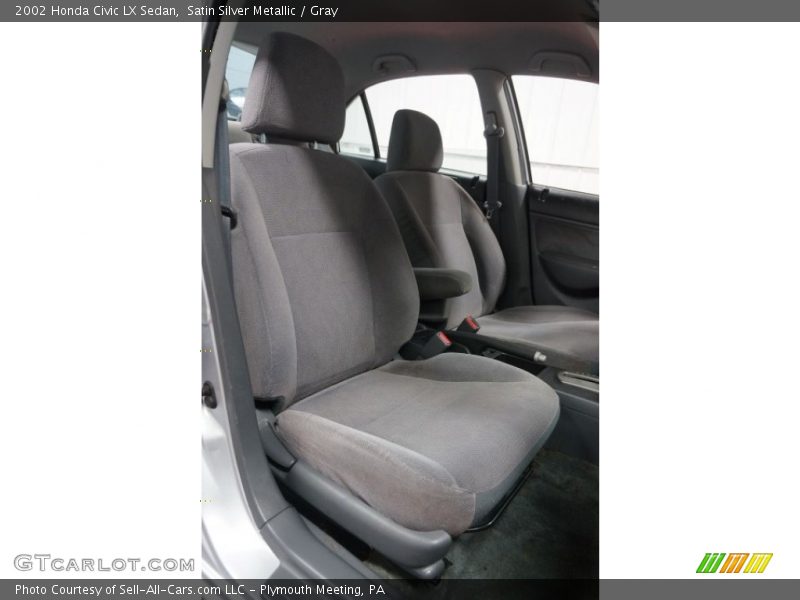 Satin Silver Metallic / Gray 2002 Honda Civic LX Sedan