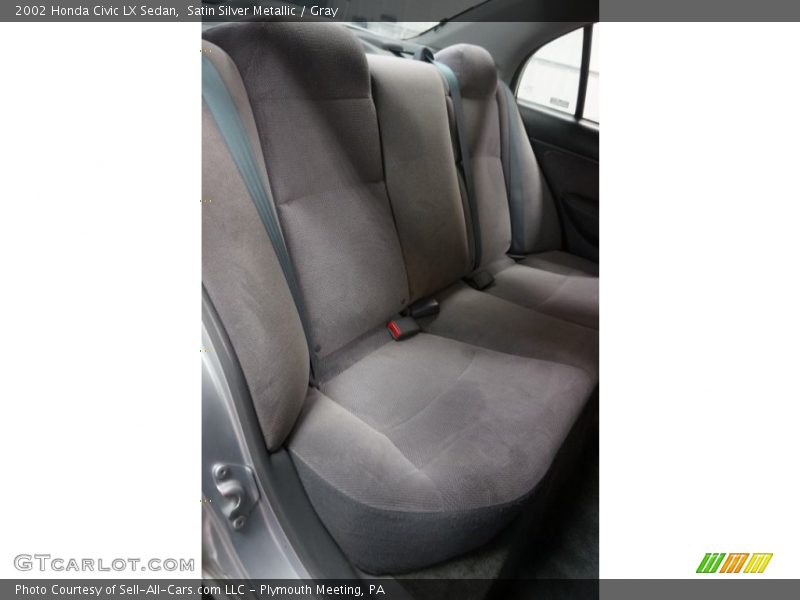 Satin Silver Metallic / Gray 2002 Honda Civic LX Sedan