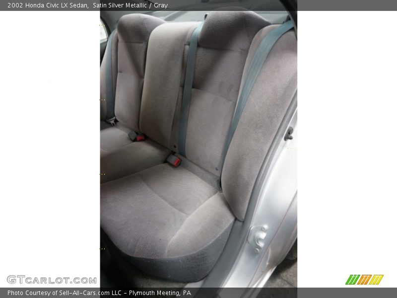 Satin Silver Metallic / Gray 2002 Honda Civic LX Sedan