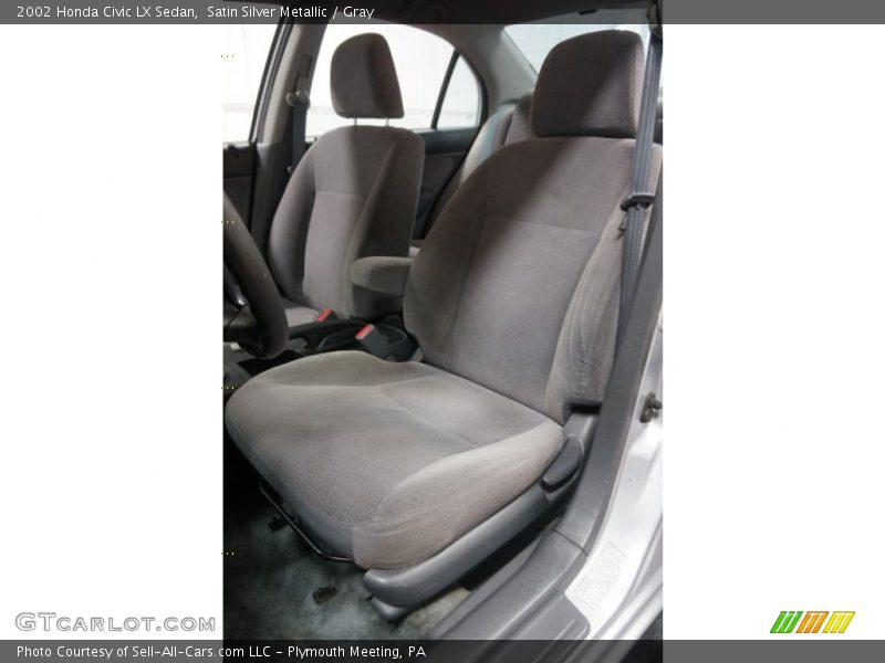 Satin Silver Metallic / Gray 2002 Honda Civic LX Sedan