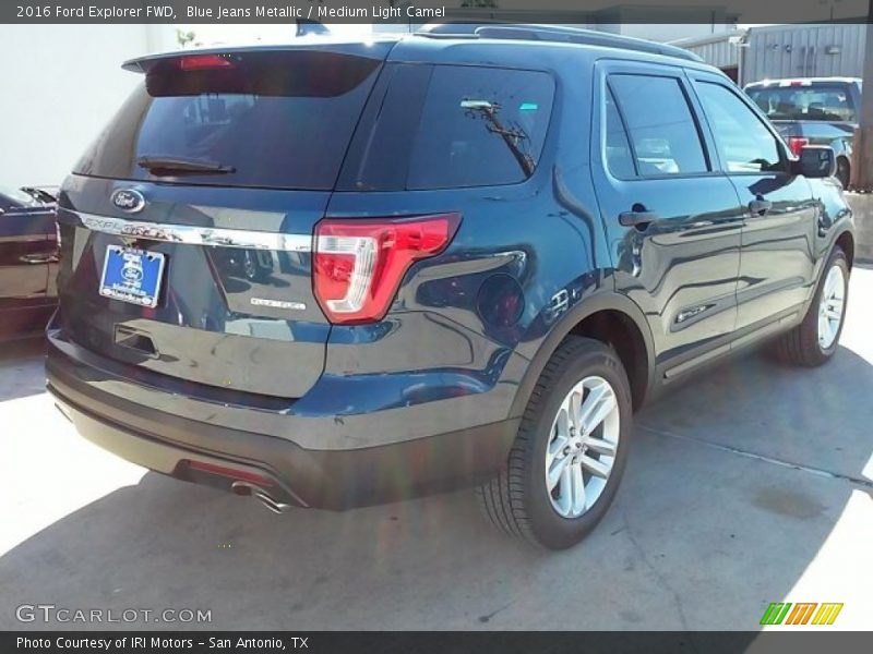 Blue Jeans Metallic / Medium Light Camel 2016 Ford Explorer FWD