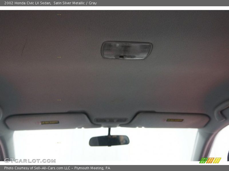 Satin Silver Metallic / Gray 2002 Honda Civic LX Sedan