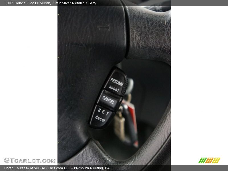 Satin Silver Metallic / Gray 2002 Honda Civic LX Sedan
