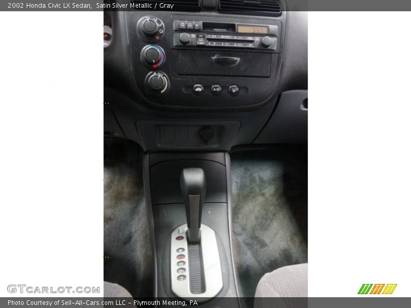 Satin Silver Metallic / Gray 2002 Honda Civic LX Sedan