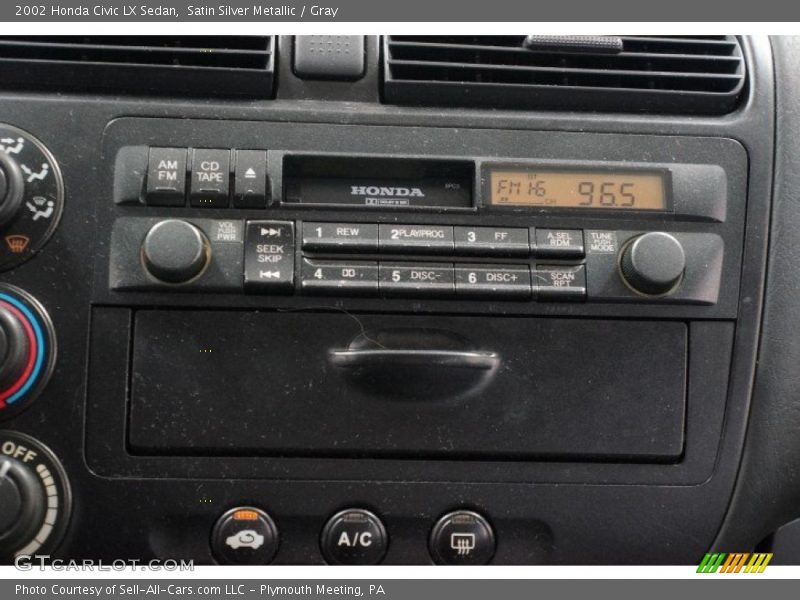 Satin Silver Metallic / Gray 2002 Honda Civic LX Sedan