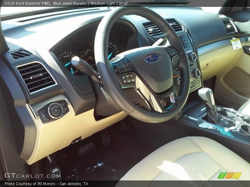 Blue Jeans Metallic / Medium Light Camel 2016 Ford Explorer FWD