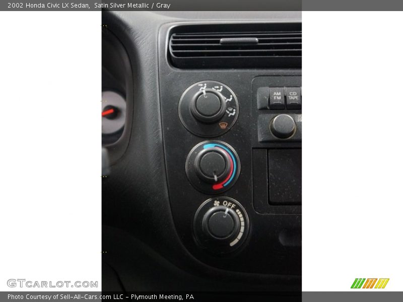 Satin Silver Metallic / Gray 2002 Honda Civic LX Sedan