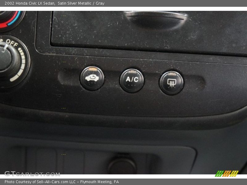 Satin Silver Metallic / Gray 2002 Honda Civic LX Sedan