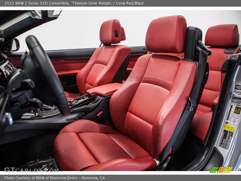 Titanium Silver Metallic / Coral Red/Black 2013 BMW 3 Series 335i Convertible