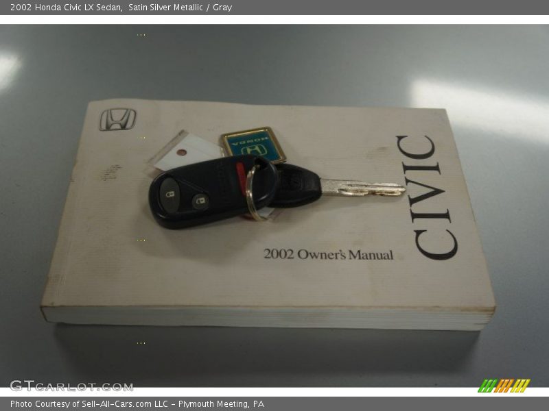 Satin Silver Metallic / Gray 2002 Honda Civic LX Sedan
