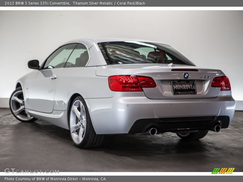 Titanium Silver Metallic / Coral Red/Black 2013 BMW 3 Series 335i Convertible