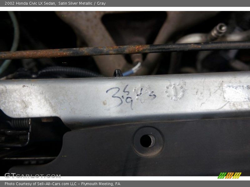 Satin Silver Metallic / Gray 2002 Honda Civic LX Sedan