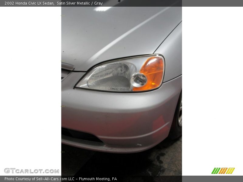 Satin Silver Metallic / Gray 2002 Honda Civic LX Sedan