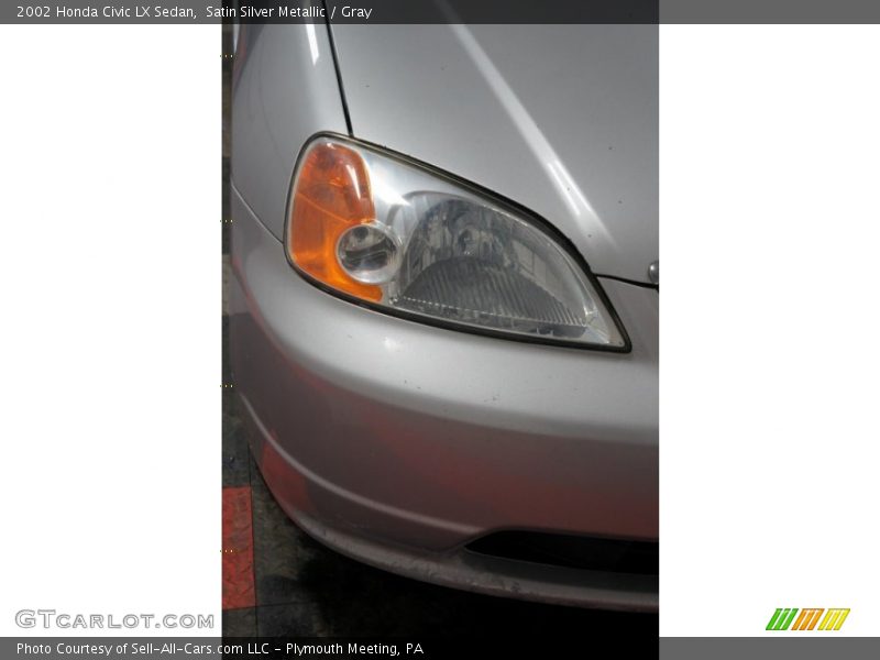 Satin Silver Metallic / Gray 2002 Honda Civic LX Sedan