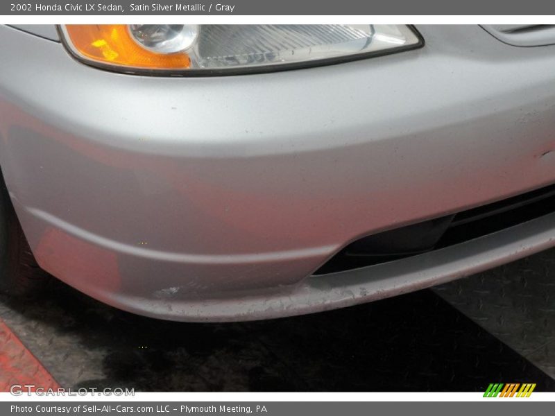 Satin Silver Metallic / Gray 2002 Honda Civic LX Sedan