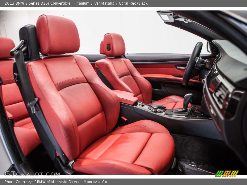 Titanium Silver Metallic / Coral Red/Black 2013 BMW 3 Series 335i Convertible