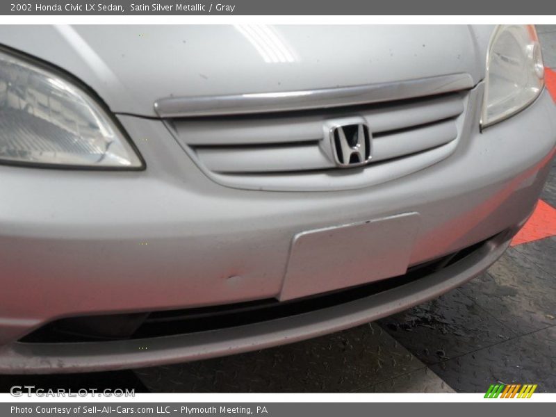 Satin Silver Metallic / Gray 2002 Honda Civic LX Sedan