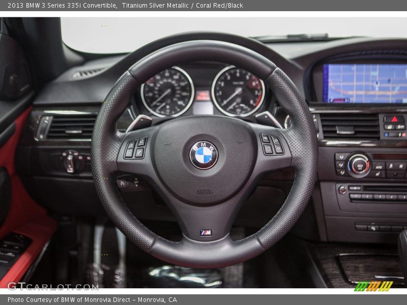 Titanium Silver Metallic / Coral Red/Black 2013 BMW 3 Series 335i Convertible