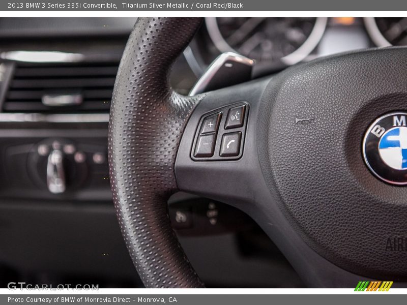 Titanium Silver Metallic / Coral Red/Black 2013 BMW 3 Series 335i Convertible