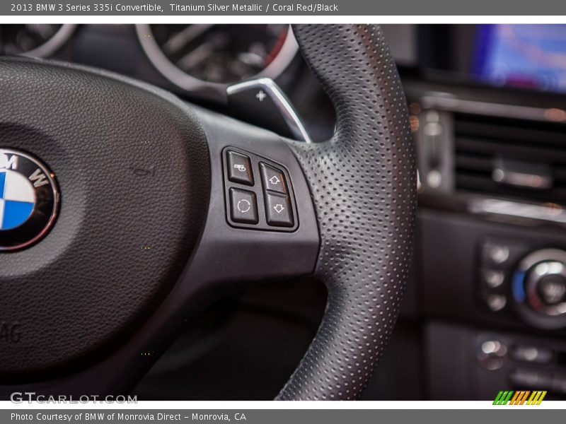 Titanium Silver Metallic / Coral Red/Black 2013 BMW 3 Series 335i Convertible