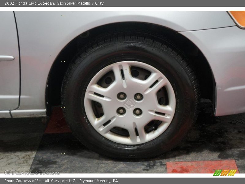 Satin Silver Metallic / Gray 2002 Honda Civic LX Sedan