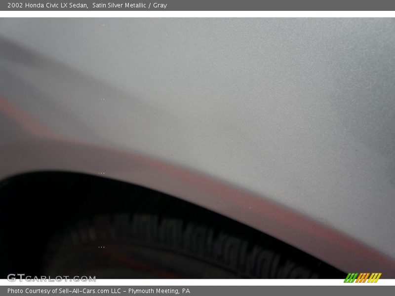 Satin Silver Metallic / Gray 2002 Honda Civic LX Sedan
