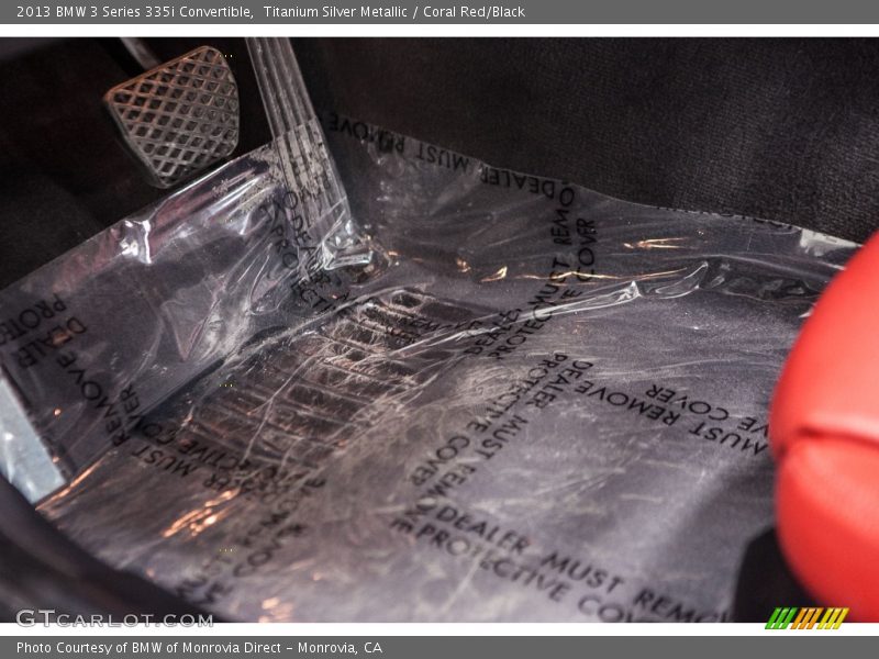 Titanium Silver Metallic / Coral Red/Black 2013 BMW 3 Series 335i Convertible