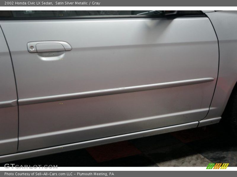 Satin Silver Metallic / Gray 2002 Honda Civic LX Sedan