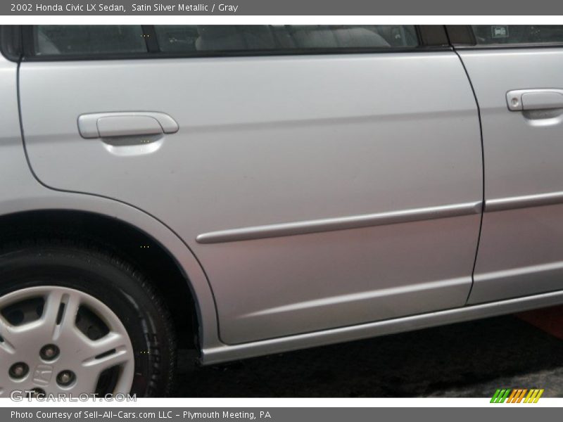Satin Silver Metallic / Gray 2002 Honda Civic LX Sedan
