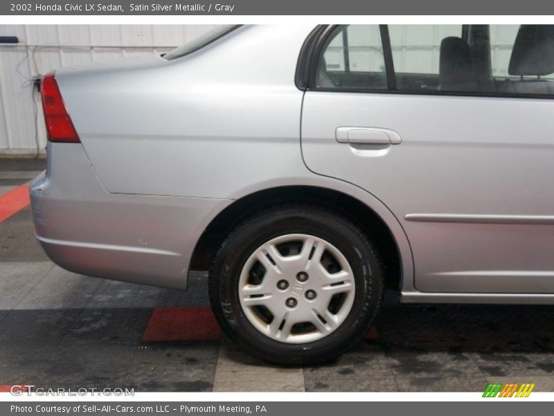 Satin Silver Metallic / Gray 2002 Honda Civic LX Sedan