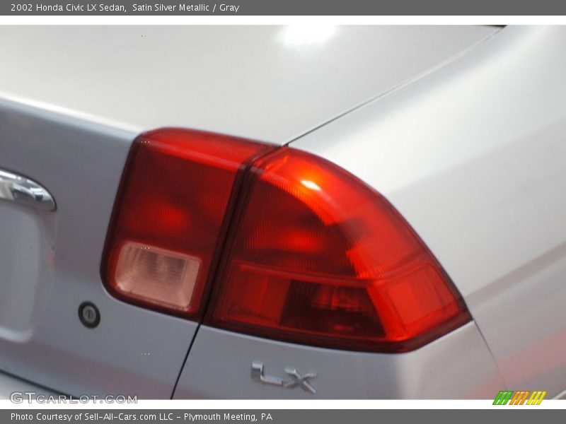 Satin Silver Metallic / Gray 2002 Honda Civic LX Sedan