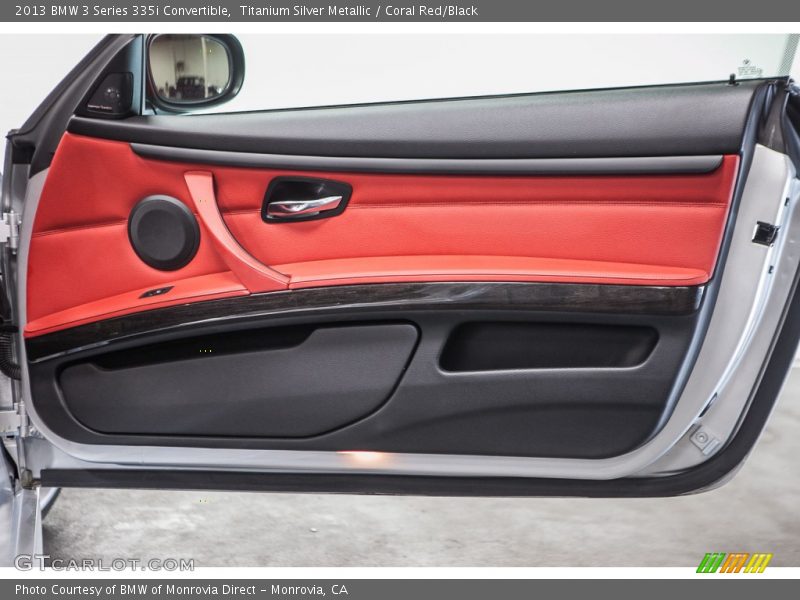Titanium Silver Metallic / Coral Red/Black 2013 BMW 3 Series 335i Convertible