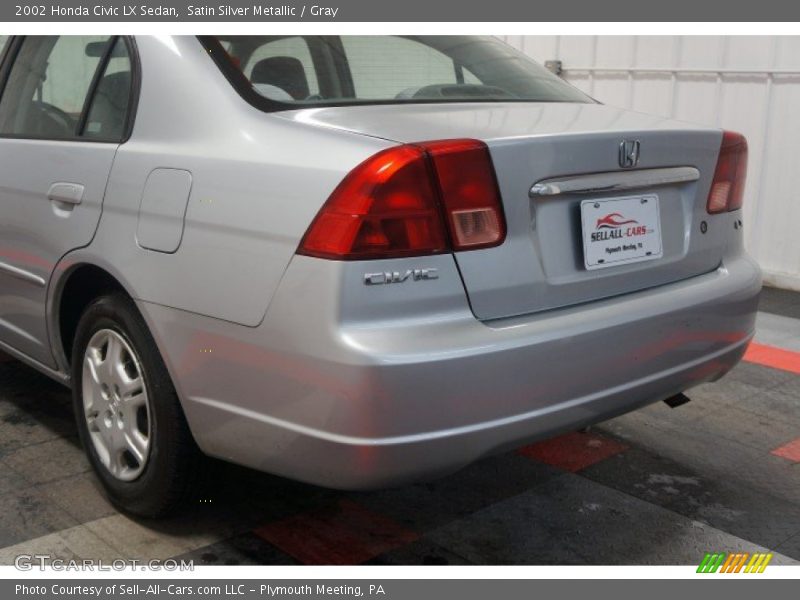 Satin Silver Metallic / Gray 2002 Honda Civic LX Sedan
